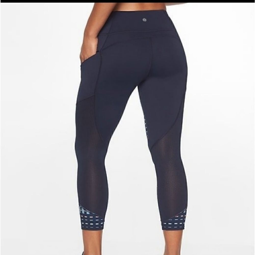 Athleta Blue Timeless Contender Leggings Medium - Picture 2 of 9